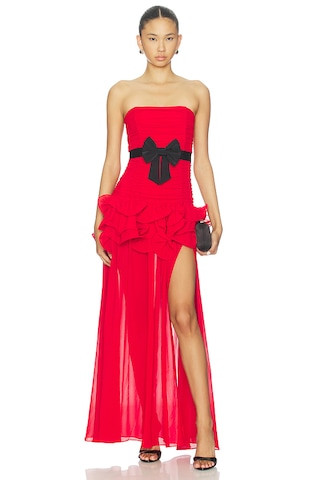 MAJORELLE Fauna Gown in Cherry Red from Revolve.com | Revolve Clothing (Global)