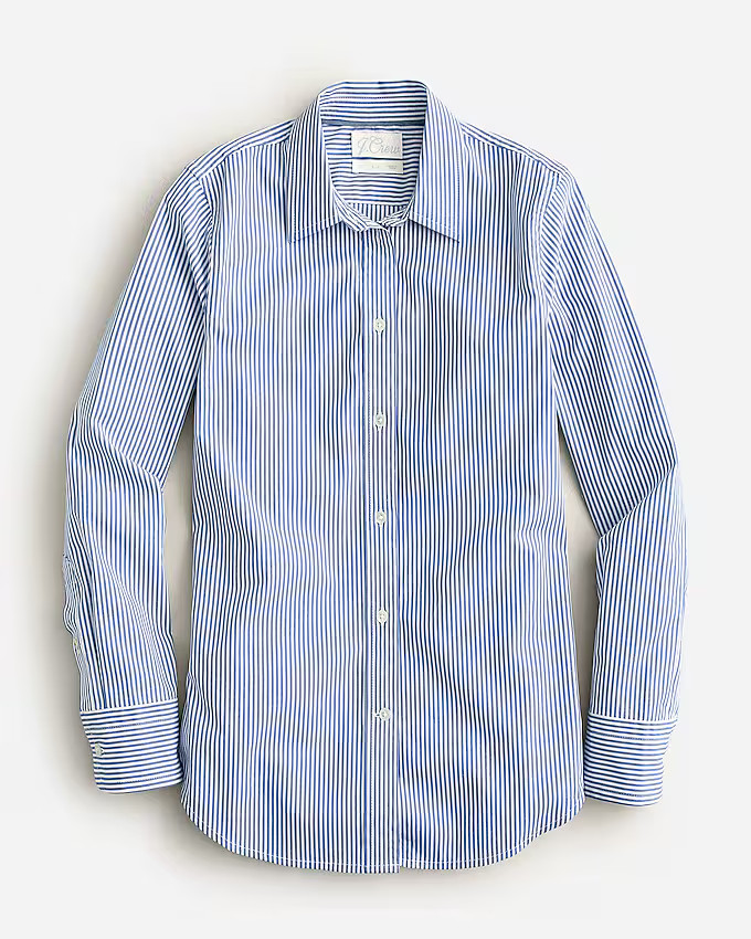 Slim-fit stretch cotton poplin shirt in stripe | J. Crew US