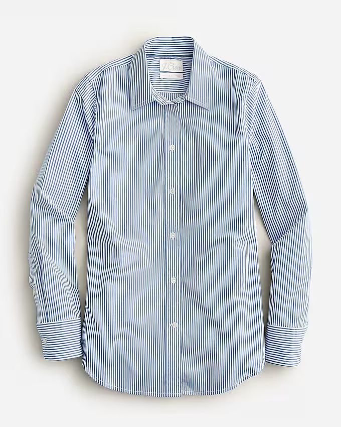 Slim-fit stretch cotton poplin shirt in stripe | J.Crew US