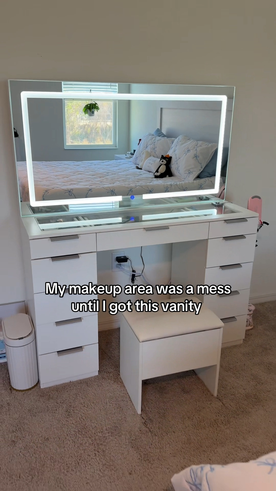 This makeup vanity has been a total game changer for me #makeup #makeupvanity #vanity #homedecor 

#LTKselfcare #LTKgrwm #LTKHome