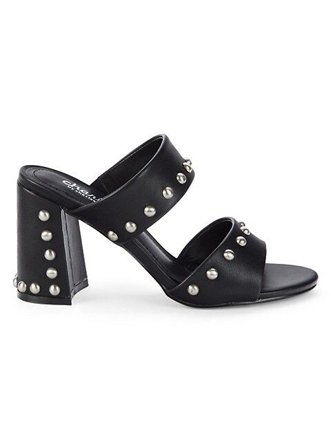 Studded Block-Heel Sandals | Saks Fifth Avenue OFF 5TH