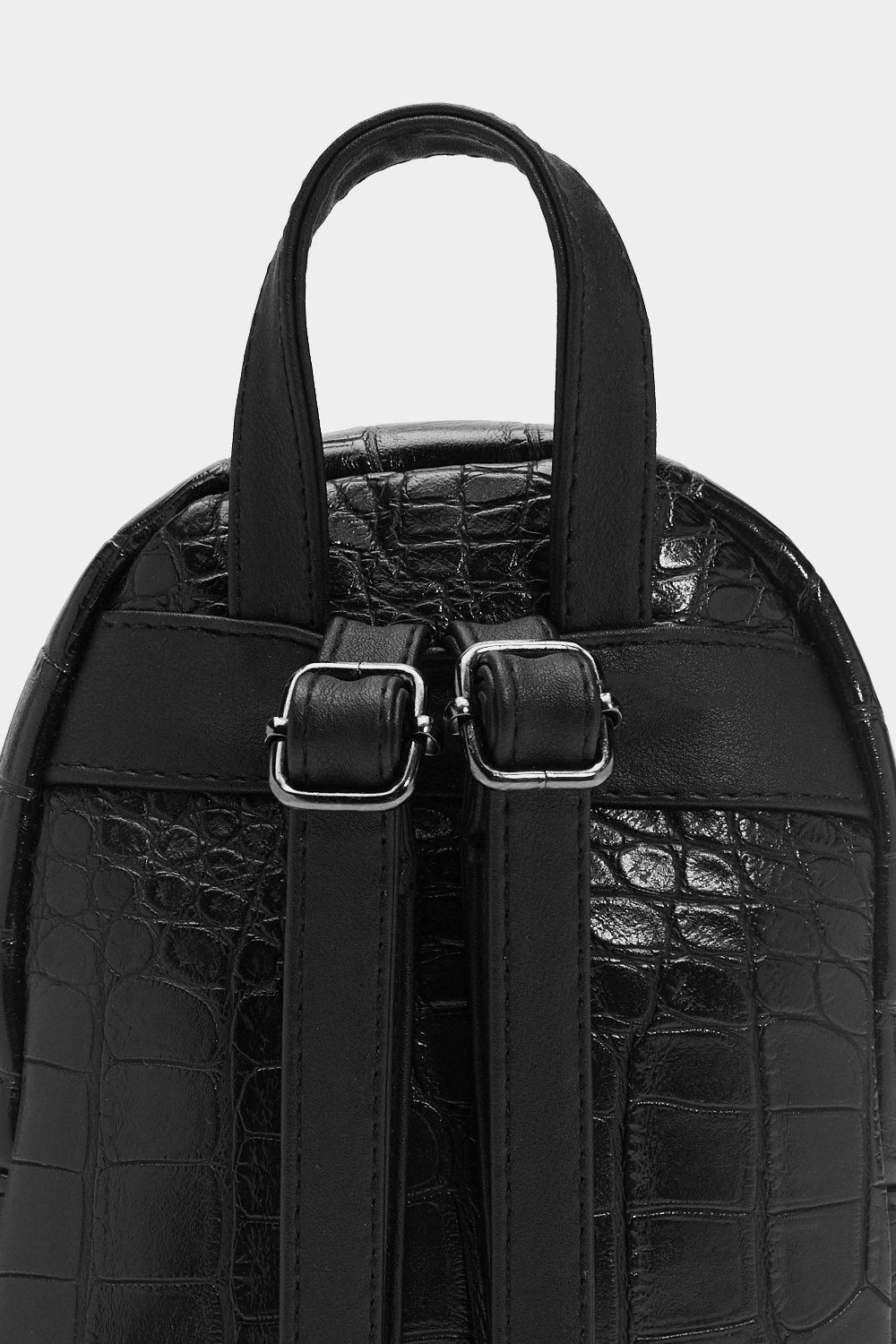 Faux Leather Mini Croc Backpack | Nasty Gal Canada