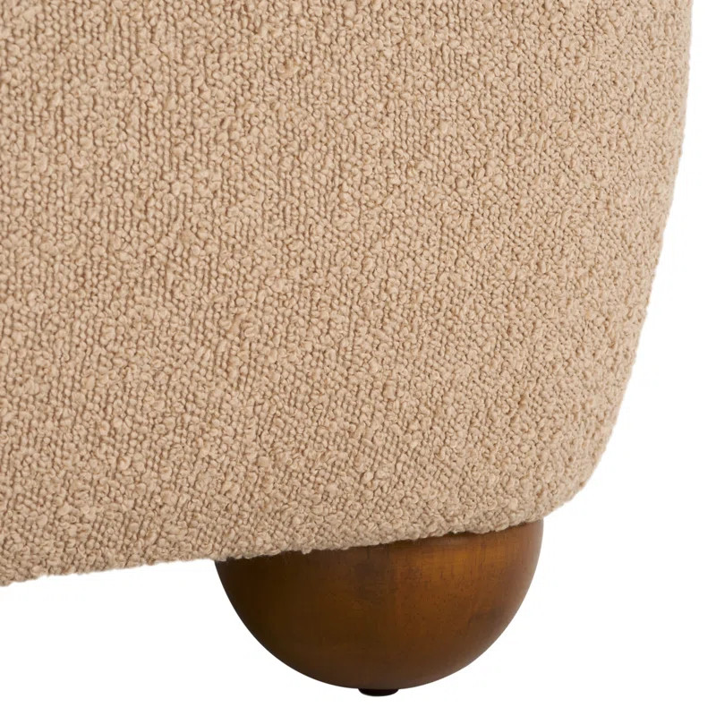 Carrah Rectangular Ottoman W/ Wood Legs | Wayfair North America
