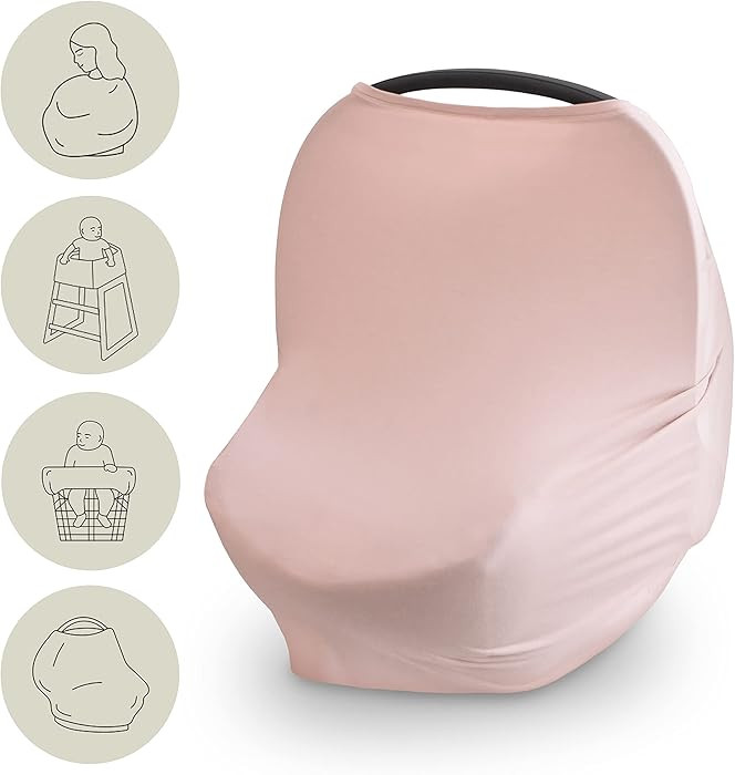 mushie Baby Car Seat Canopy Cover | Breathable & Stretchy Multi Use Cover for Breastfeeding, Nurs... | Amazon (US)