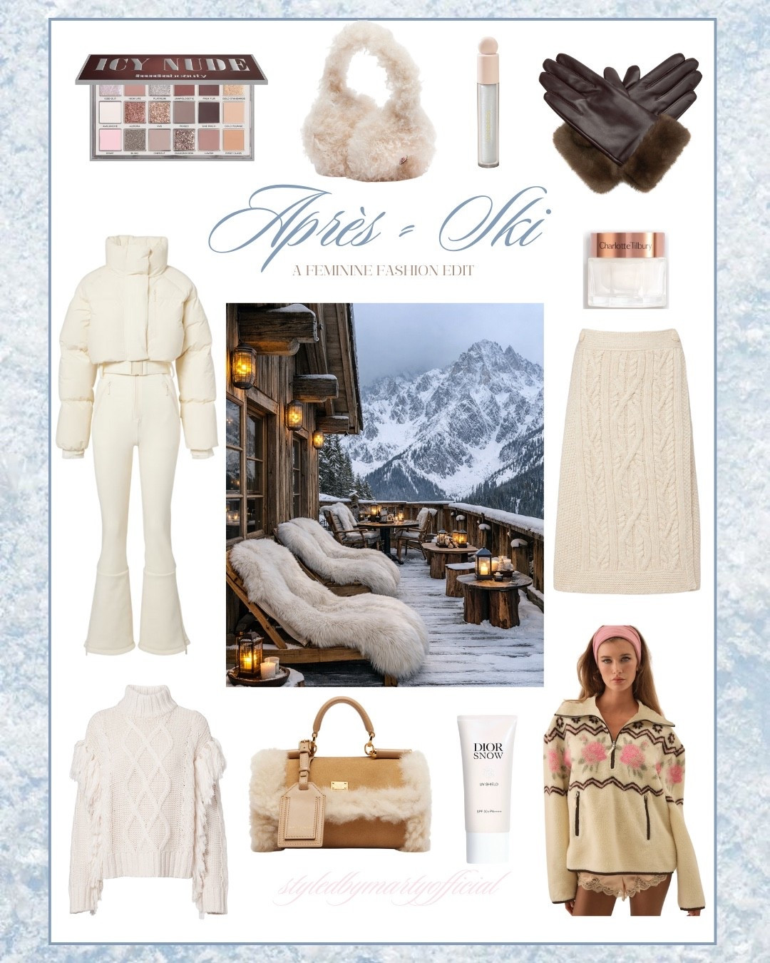 Après Ski - A Feminine Fashion Edit❄️🎿🤎

Apres ski, apres ski outfit, apres ski boots, apres ski sweater, apres ski hats, skicore, frosty makeup, ski style, ski outfit, ski clothes, ski pants, feminine style, feminine fashion, feminine ski outfit, luxury style, brown gloves, ski beauty, ski earmuffs, trend, viral, 2026 trend 

#LTKBeauty #LTKTravel #LTKootd