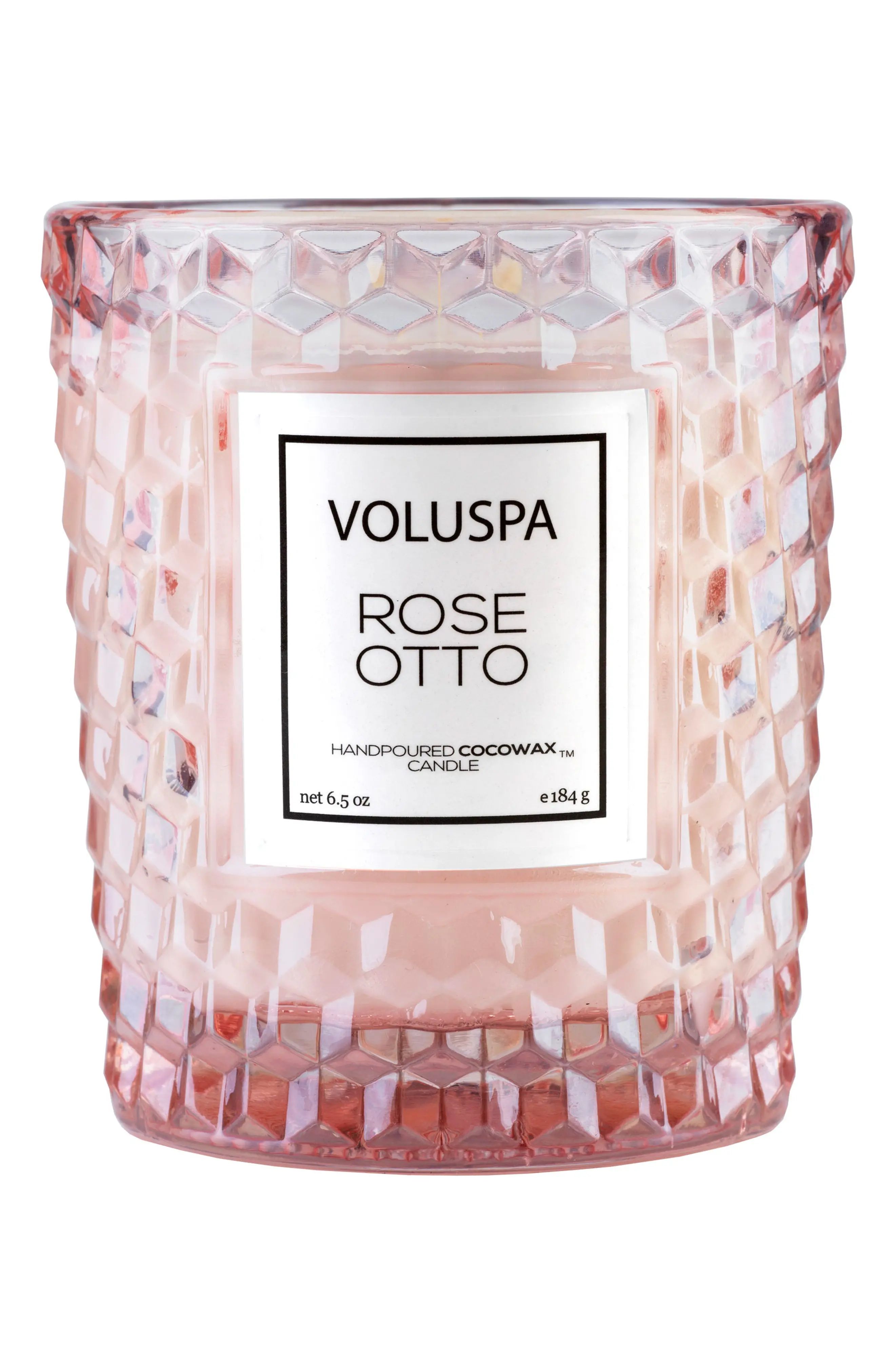 Voluspa Roses Classic Textured Glass Candle | Nordstrom