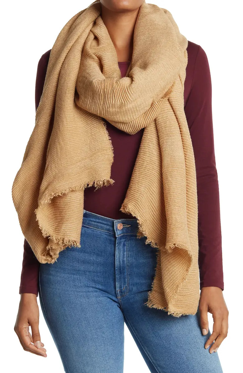 Oversized Pleated Blanket Scarf | Nordstrom Rack