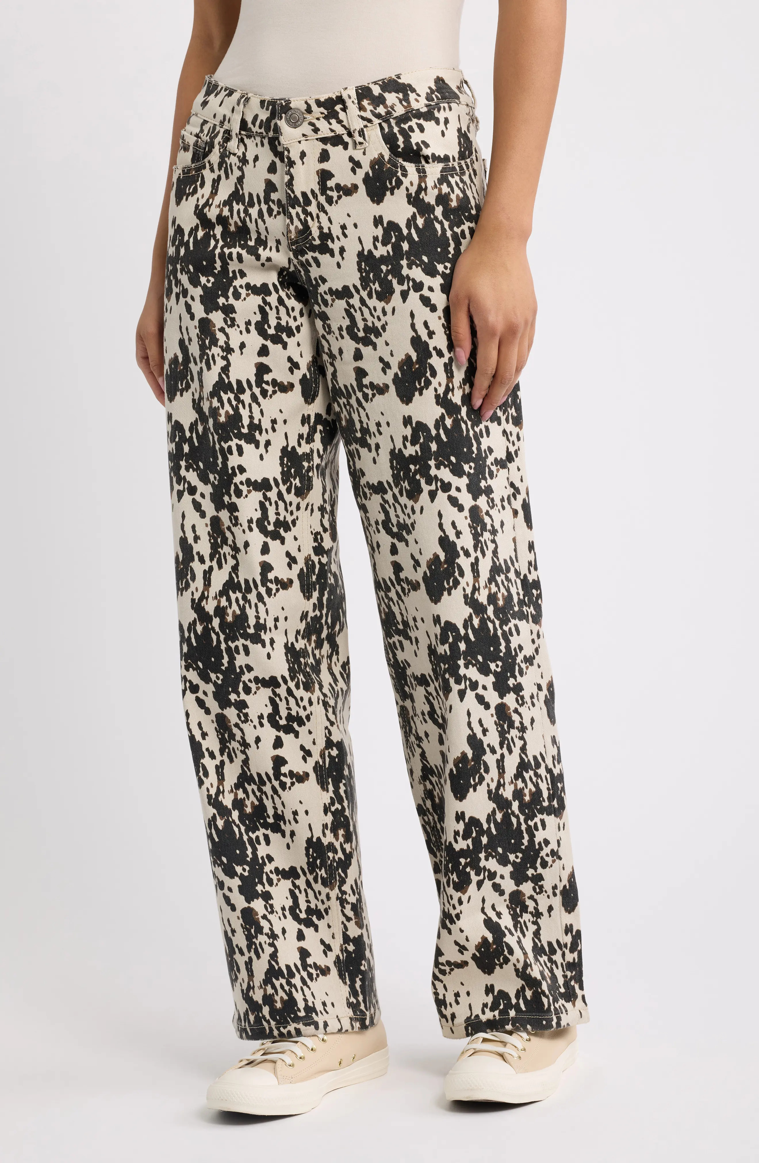 YMI Britney Camo Low Rise Wide Leg Jeans (Women) | Nordstrom | Nordstrom