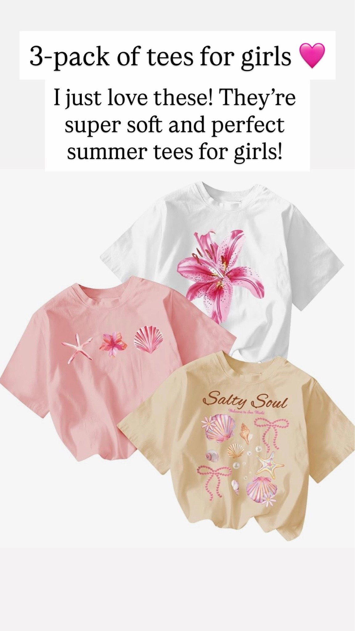 3-pack of tees for girls

#LTKKids