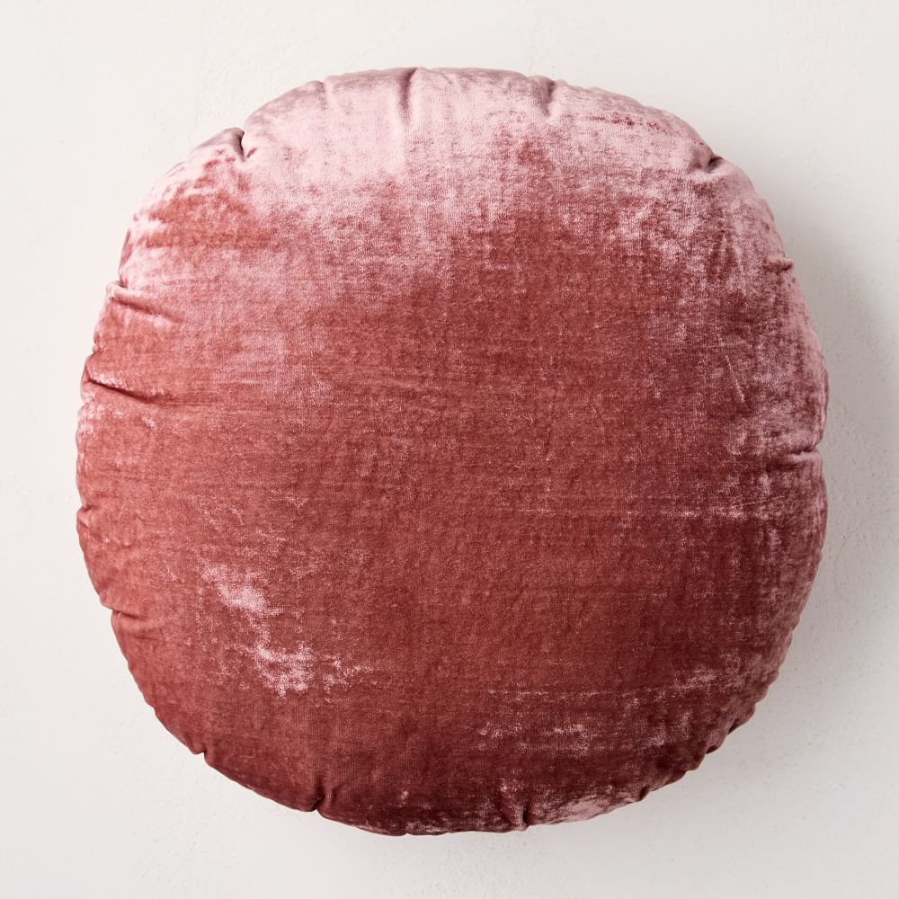 Round Lush Velvet Pillows | West Elm (US)