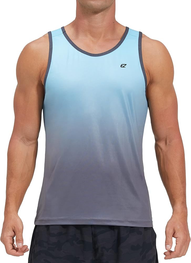EZRUN Men's Tank Tops Quick Dry Workout Swim Beach Shirts Sleeveless Shirts for Bodybuilding Gym ... | Amazon (US)