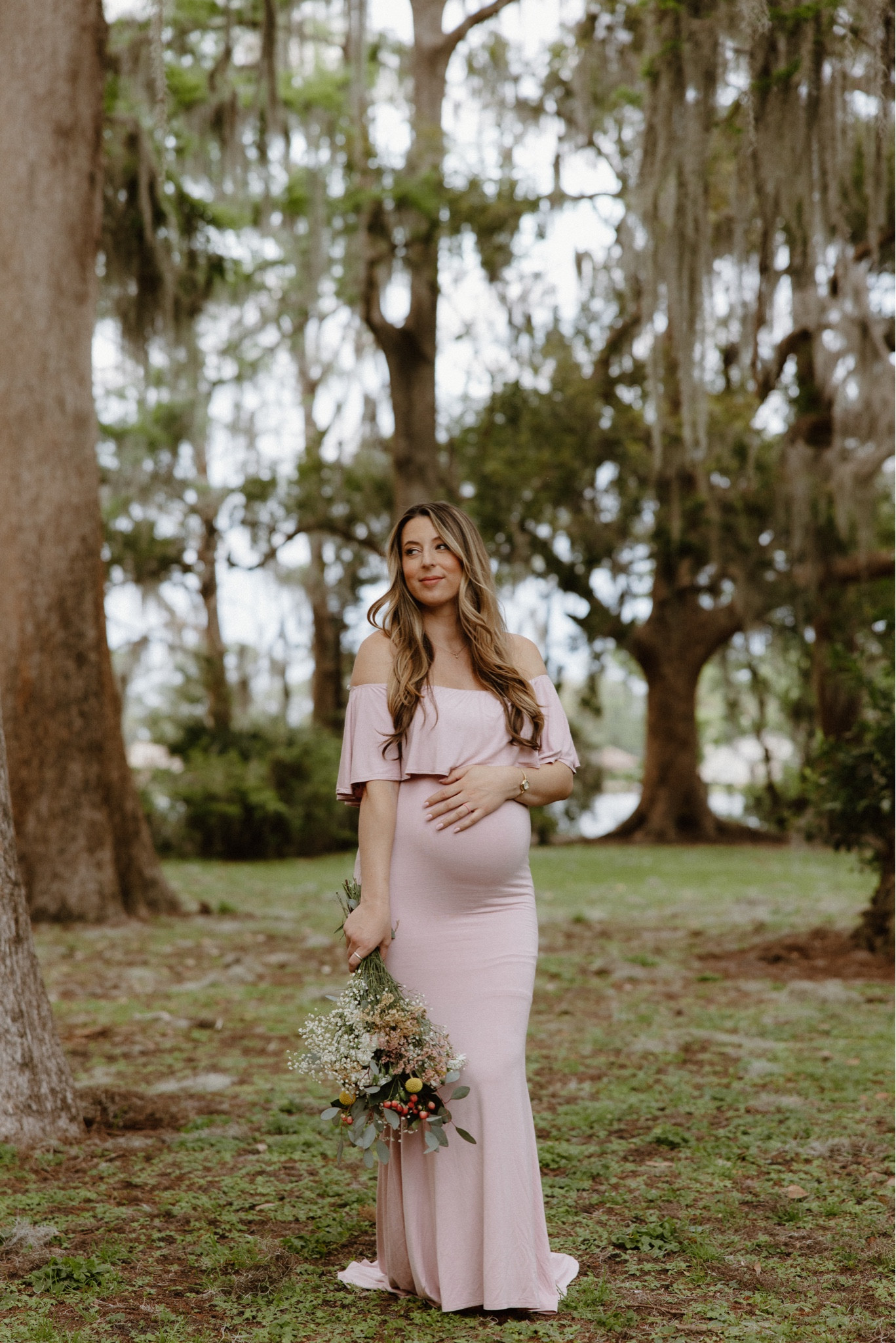 Maternity photoshoot off the shoulder mermaid dress! Spring, summer, blush pink pregnancy dress. Linking the most similar ones I could find since this exact one has been discontinued. Size small! 

#LTKbeauty #LTKbump #LTKbaby