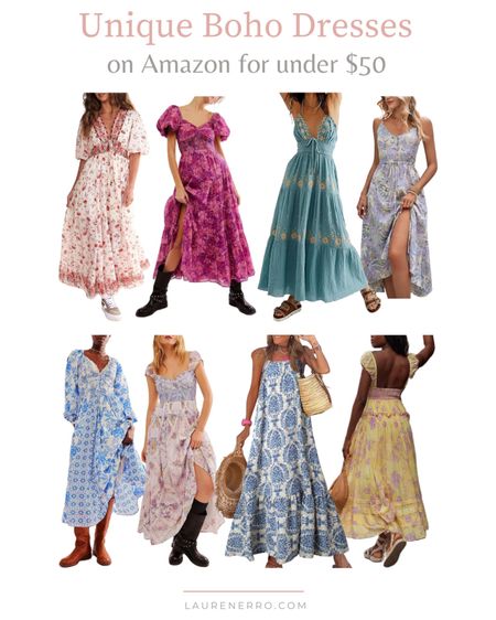 Unique Boho Dresses on Amazon for under $50!
.
.
.
Spring dresses, white dress, wedding guest dress, vacation outfit, spring outfit, date night outfit, summer dresses, Easter dresses, Amazon style, floral print, feminine dresses, boho style 

#LTKSeasonal #LTKstyletip #LTKfindsunder50