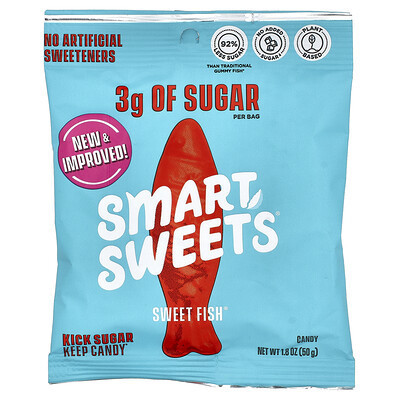 SmartSweets, Sweet Fish® Candy, Berry, 1.8 oz (50 g) | iHerb