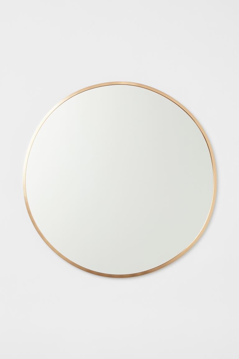 Round mirror - Gold-coloured - Home All | H&M GB | H&M (UK, MY, IN, SG, PH, TW, HK)
