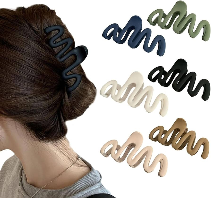 papasgix Hair Claw Clips for Women, Big Hair Claw Clips For Thick Hair, Nonslip Claw Clip Hair Ac... | Amazon (US)
