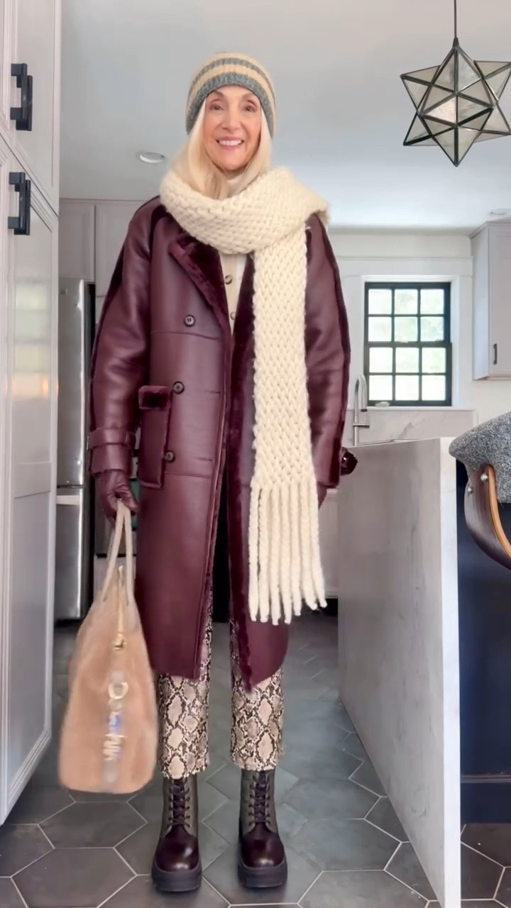 In my single-digit era until further notice. #arcticcore 

Coat: @rebeccaminkoff 
Hat: @freepeople 
Cardigan: @moncler 
Turtleneck: @michaelkors 
Belt: @colehaan 
Bag: @laviafirenze 

Fashion inspo style 
#fashion inspo #sherpa #mystyle #whatiwore #shopyourcloset #styleinspo #styleblogger #styledaily #wiwt #grwm #over60style #fashionover50 #rebeccaminkoff #stylereel #fashionreel #leopardprint