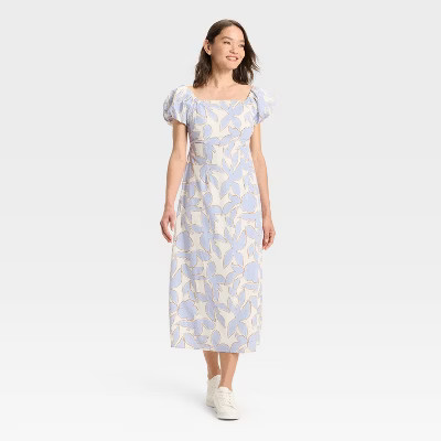 Women's Puff Short Sleeve Maxi Dress - A New Day™ | Target