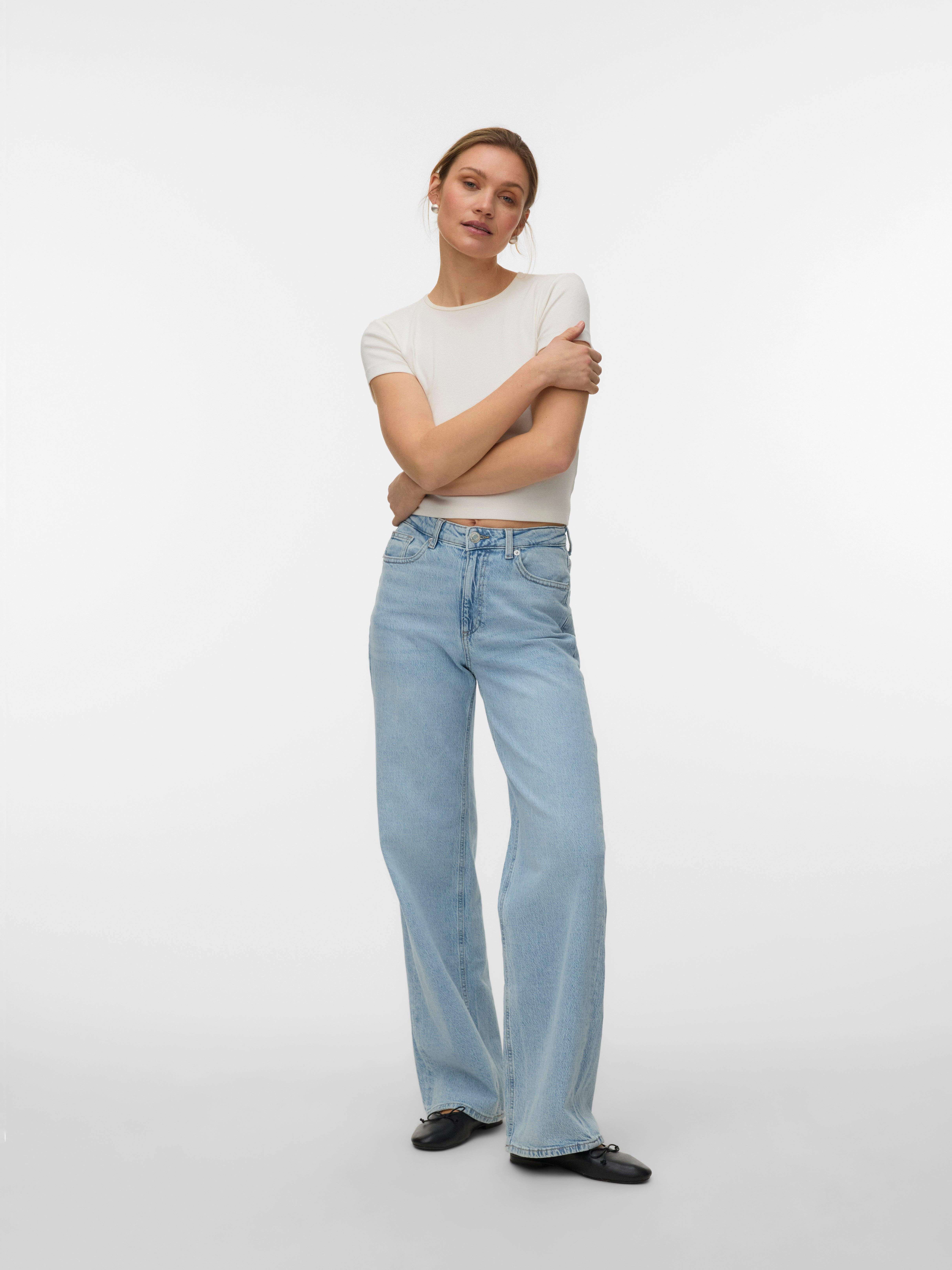 VMTESSA Hohe Taille Weiter Beinschnitt Jeans | Vero Moda