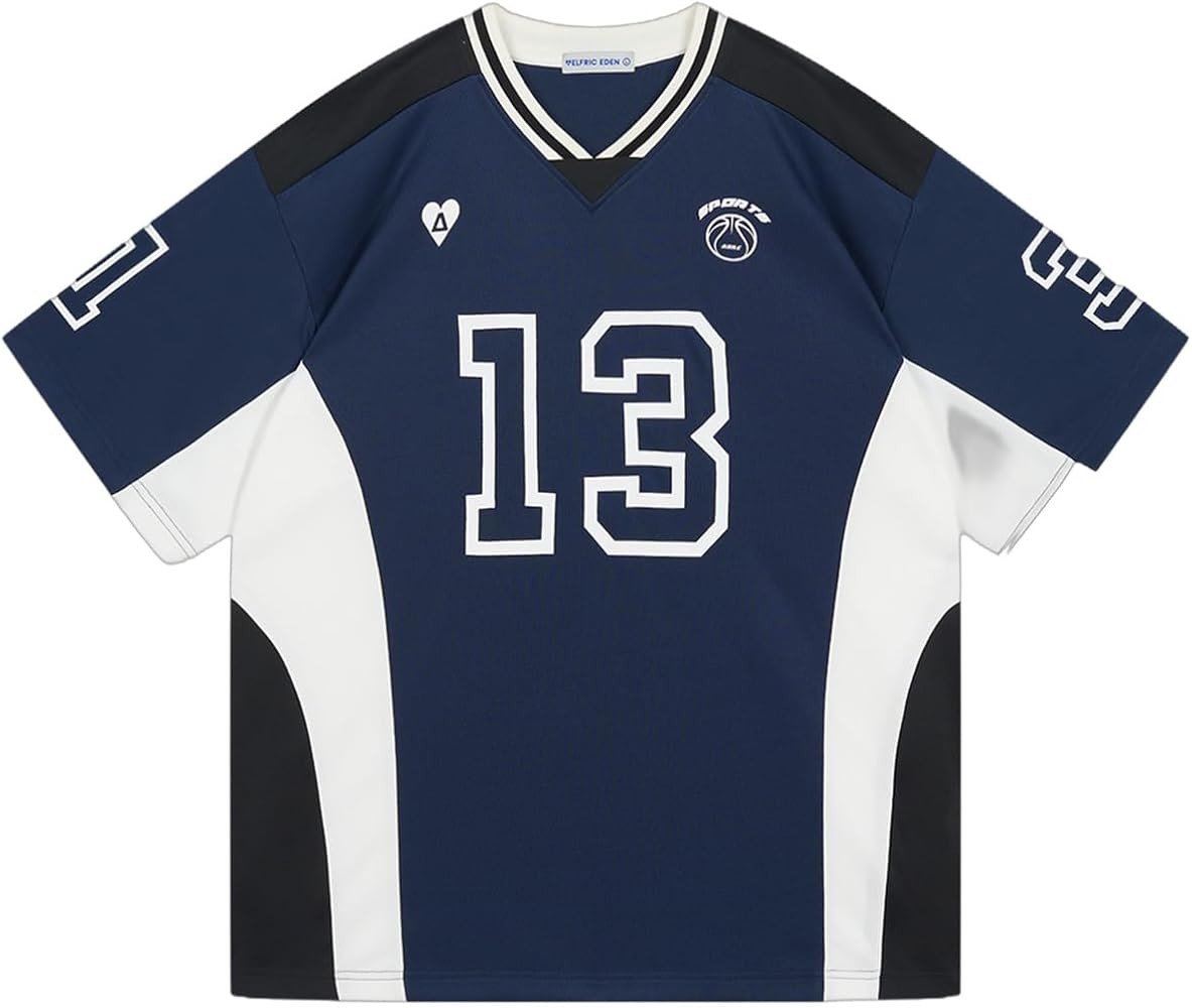 Aelfric Eden Oversized Tee Mens Y2k Vintage Streetwear Shirts Casual Summer Tshirt Color Blocking... | Amazon (US)