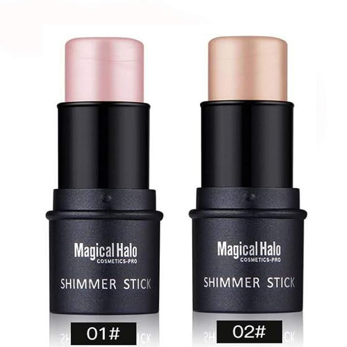 Highlighter Stick, NICEFACE Shimmer Cream Powder Waterproof Light Face Cosmetics (2 colors) | Amazon (US)