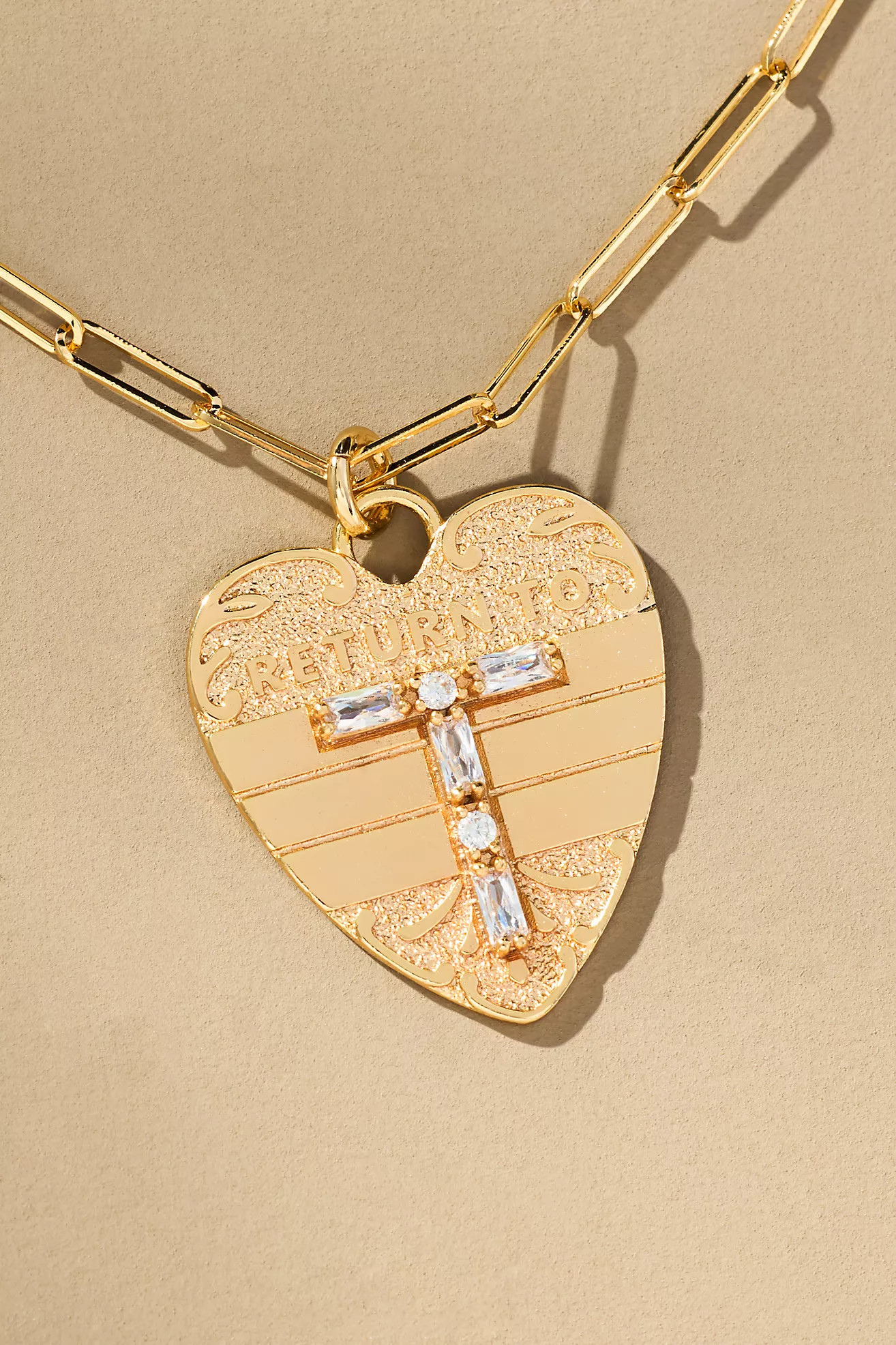 Monogram Heart Charm Necklace | Anthropologie (US)
