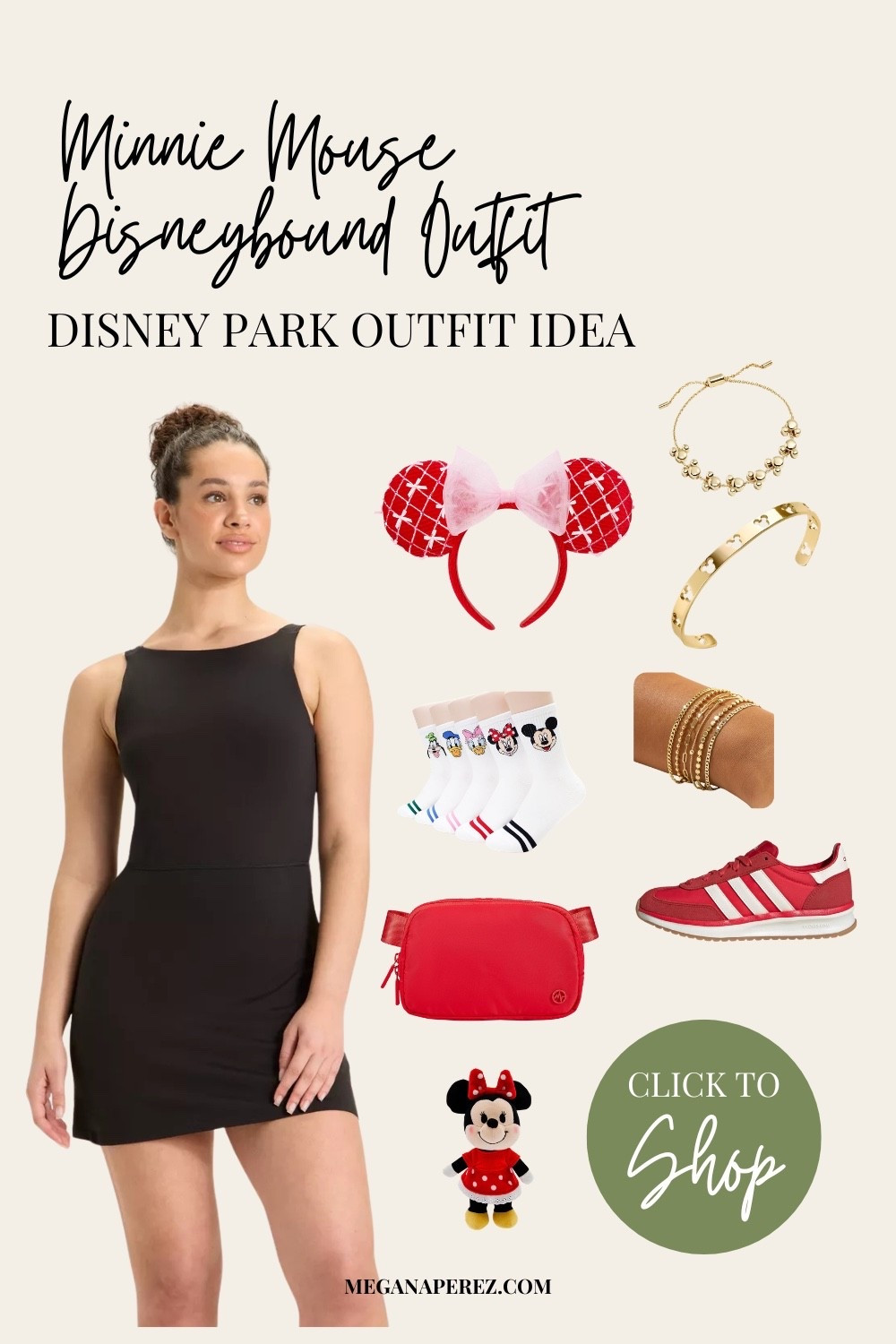 Minnie Mouse Disneybound outfit idea ❤️
Classic black dress + red accessories + Minnie ears for the cutest Disney park outfit.

#LTKootd #LTKmomlife