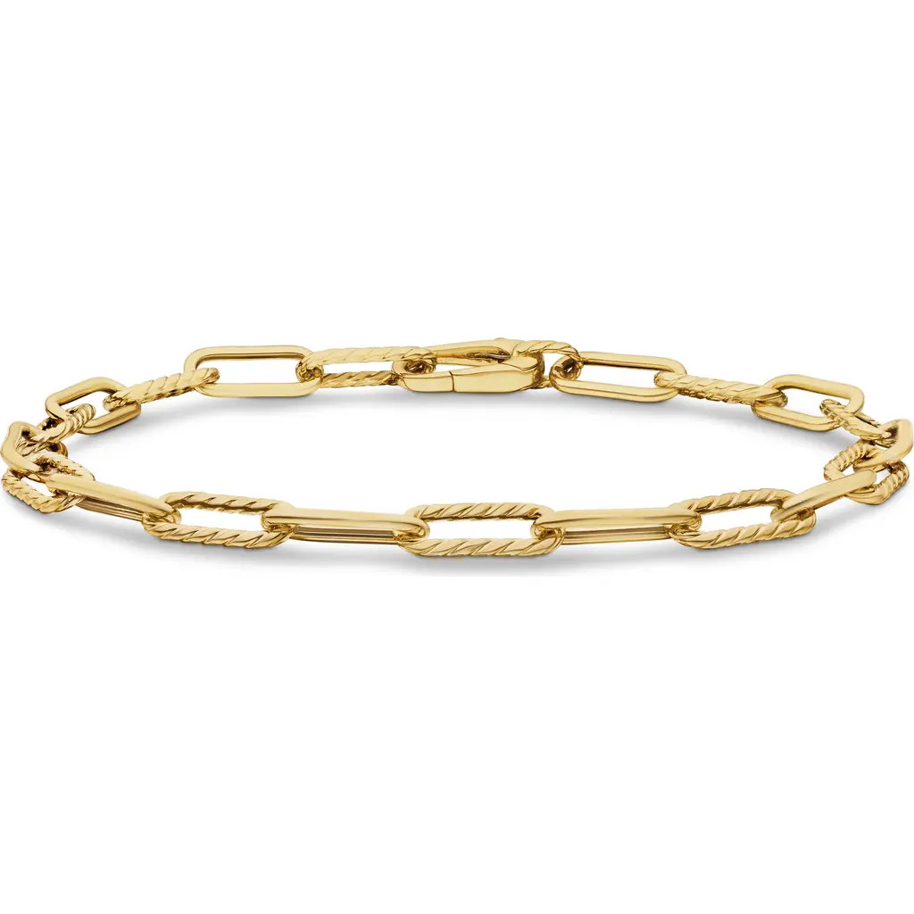 David Yurman DY Madison® Chain Bracelet in 18K Yellow Gold, 4mm at Nordstrom, Size Small | Nordstrom