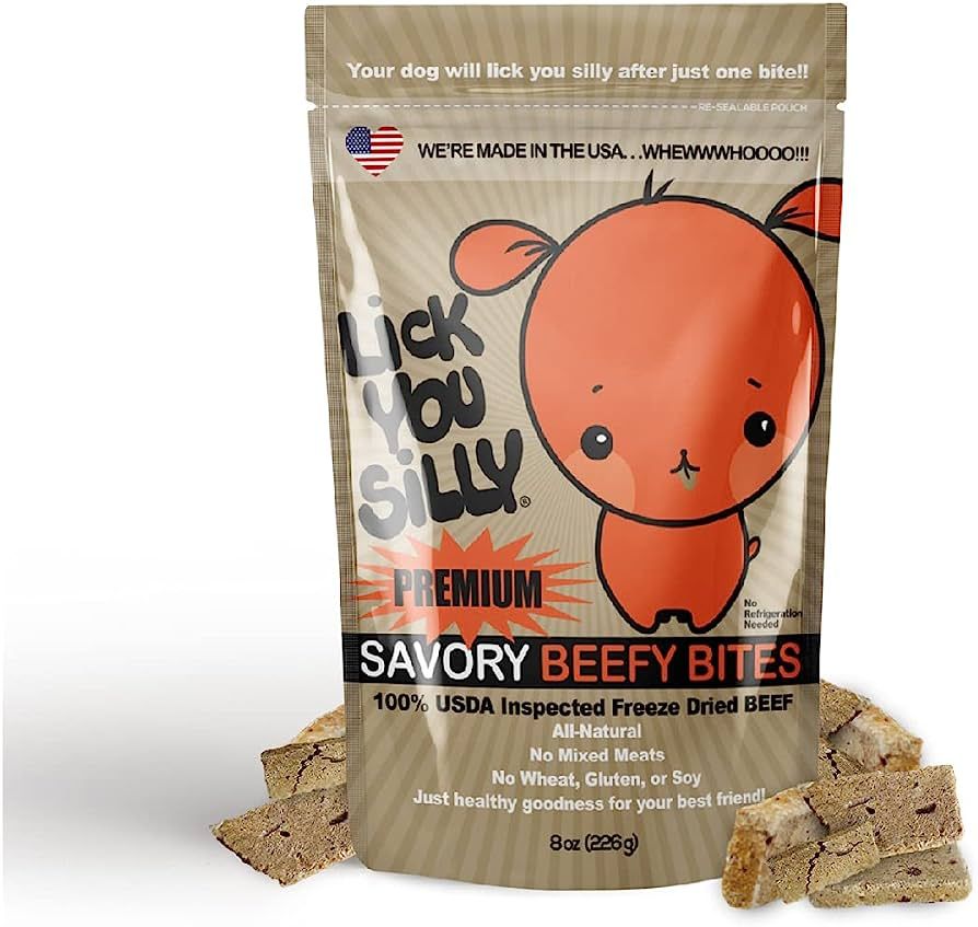 Lick You Silly-Grainfree,All-Natural Freeze-Dried Beef Liver Dog Treats Full of Vital Essentials ... | Amazon (US)