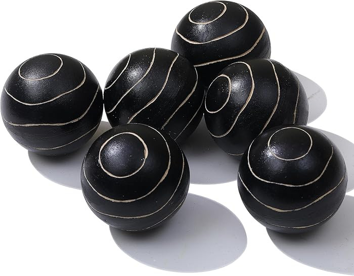 vskikris Set of 6 Decorative Orbs for Bowls and Vases - Circle Pattern - Resin Round Sphere Balls... | Amazon (US)