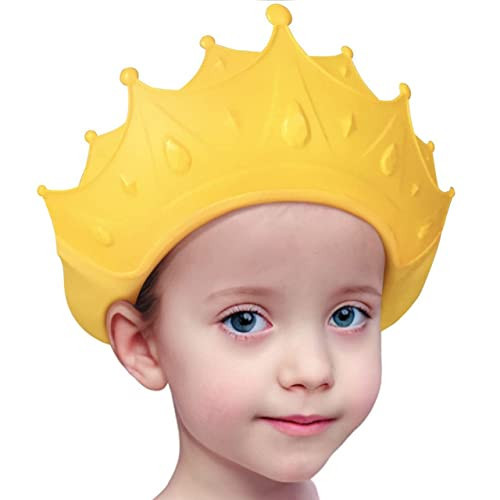 Baby Shower Cap Waterproof Shampoo hat for Children Toddler Girls Boys Protect ears eyes.Adjustable Silicone Bathing Crown. | Amazon (US)