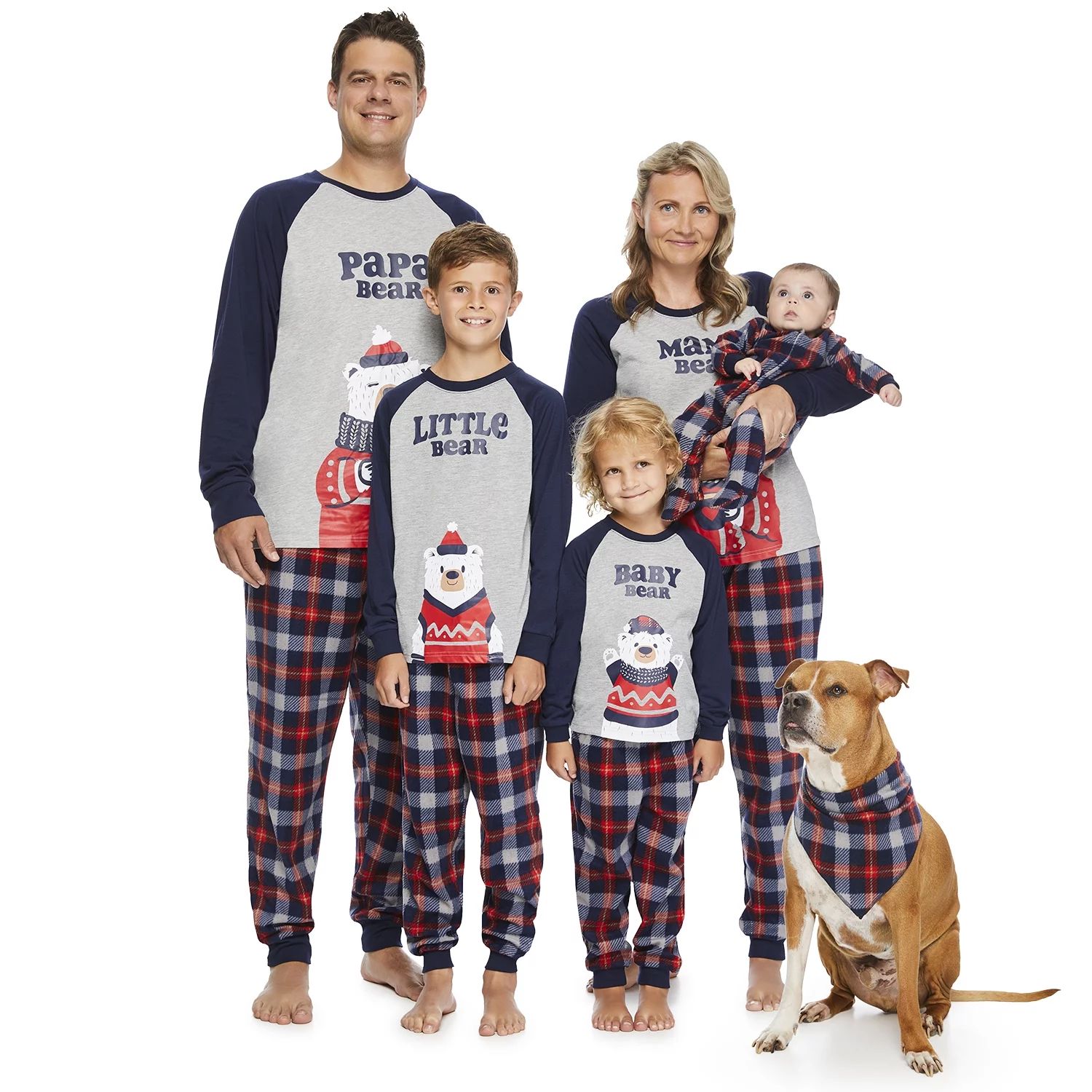 Jolly Jammies Women’s Plaid Bears Matching Family Pajamas Sleepwear Set, 2-Piece, Sizes S-3X | Walmart (US)