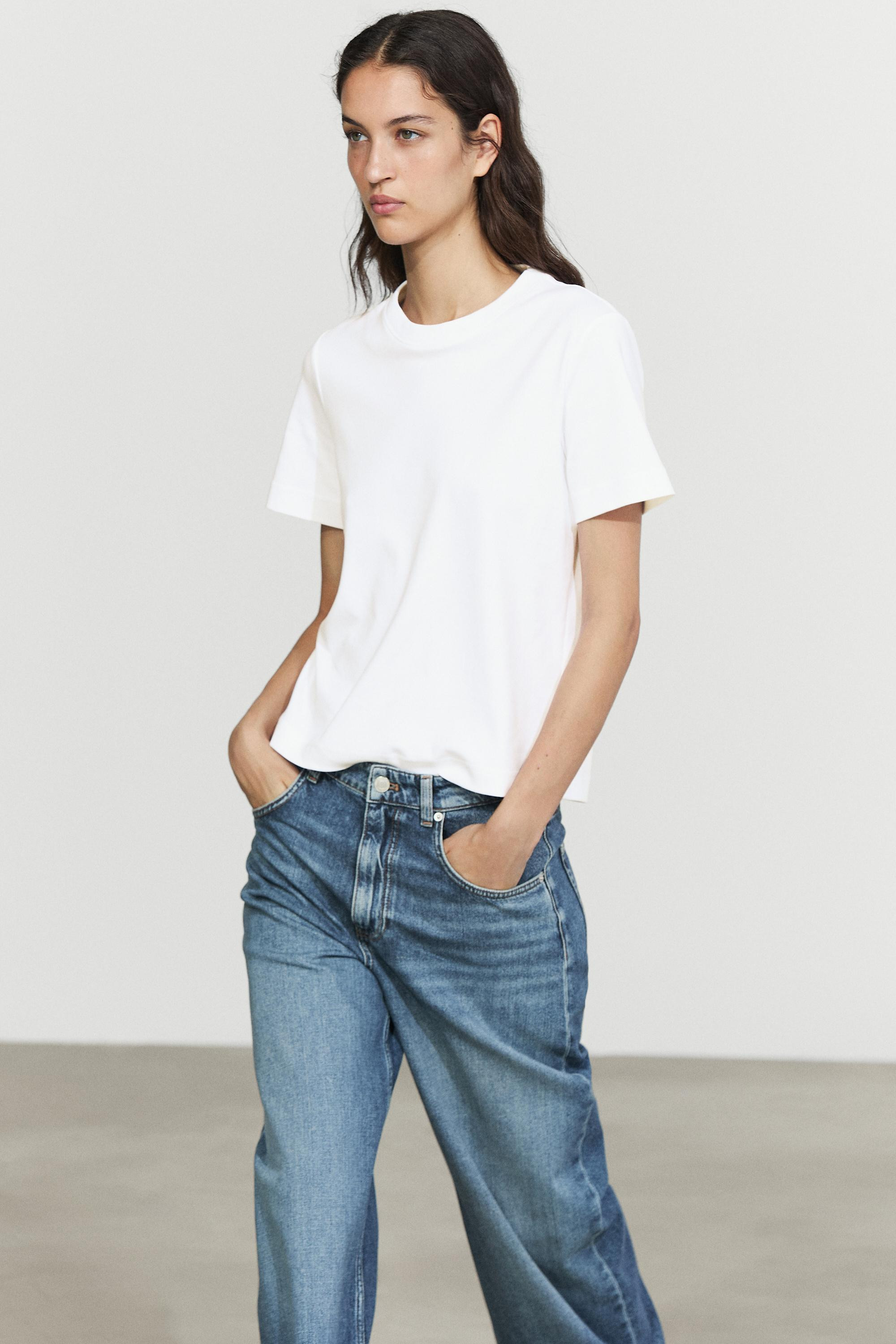 Short sleeve interlock T-shirt | Massimo Dutti US
