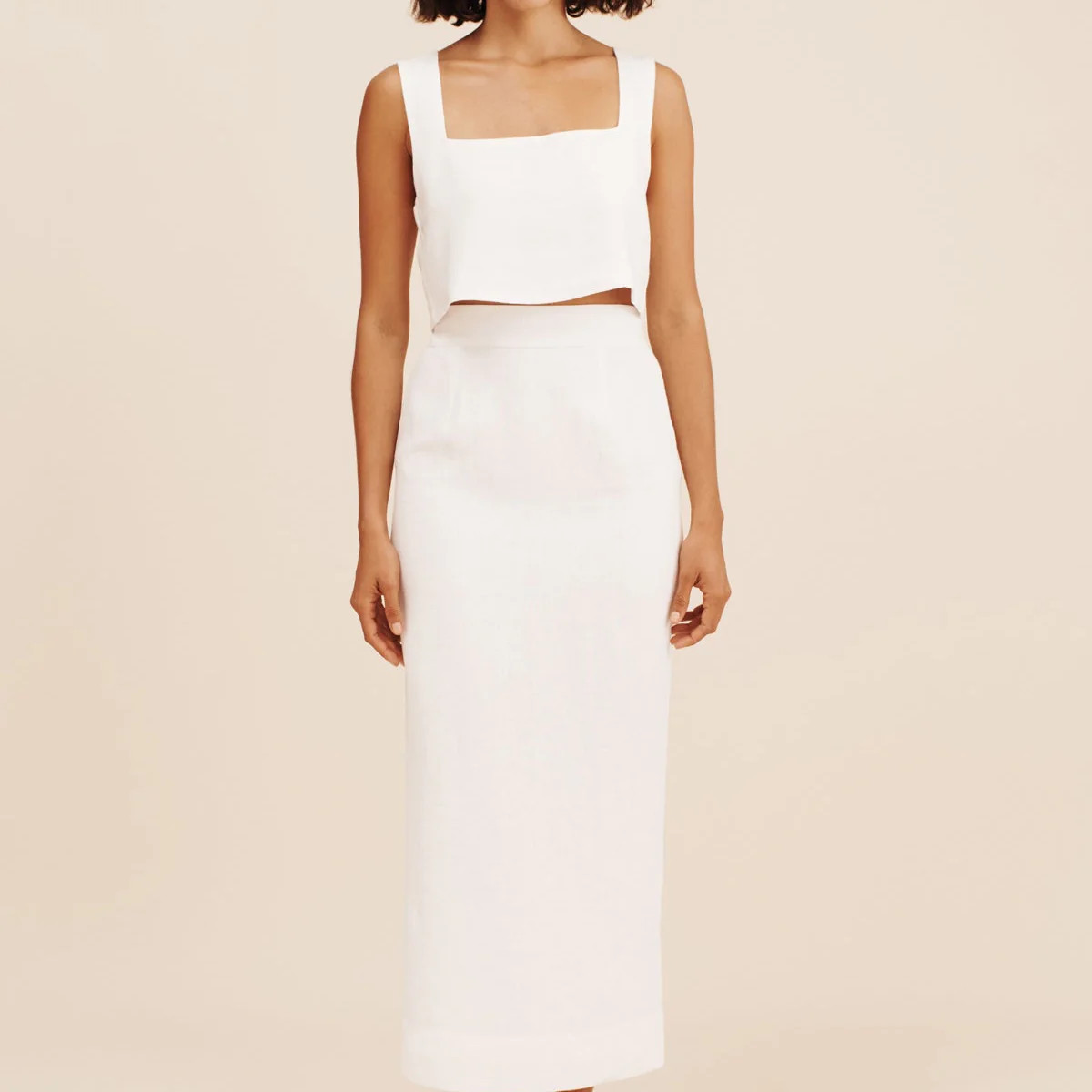 ALICE CROP TOP - IVORY | POSSE (US)