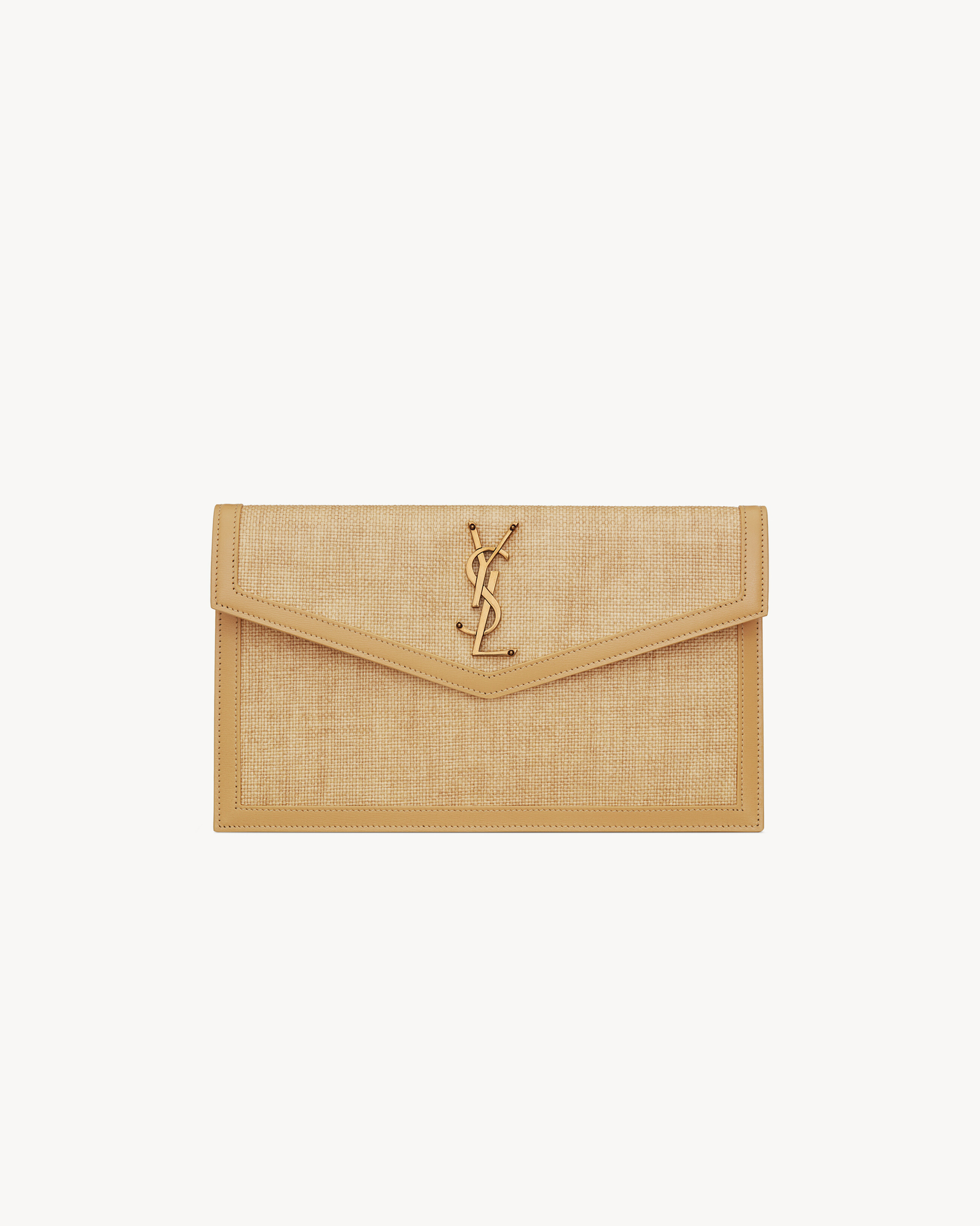 UPTOWN pouch in micro raffia | Saint Laurent Inc. (Global)