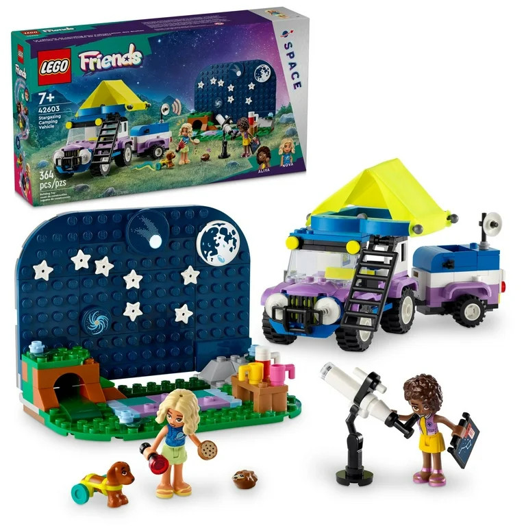LEGO Friends Stargazing Camping Vehicle Adventure Toy, Includes 2 Mini-Dolls, Camping Trailer, Te... | Walmart (US)