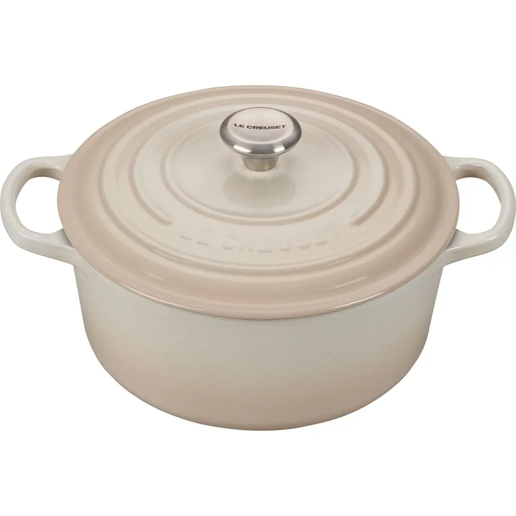 Le Creuset 3 1/2-Quart Signature Round Enamel Cast Iron French/Dutch Oven in Meringue at Nordstrom | Nordstrom