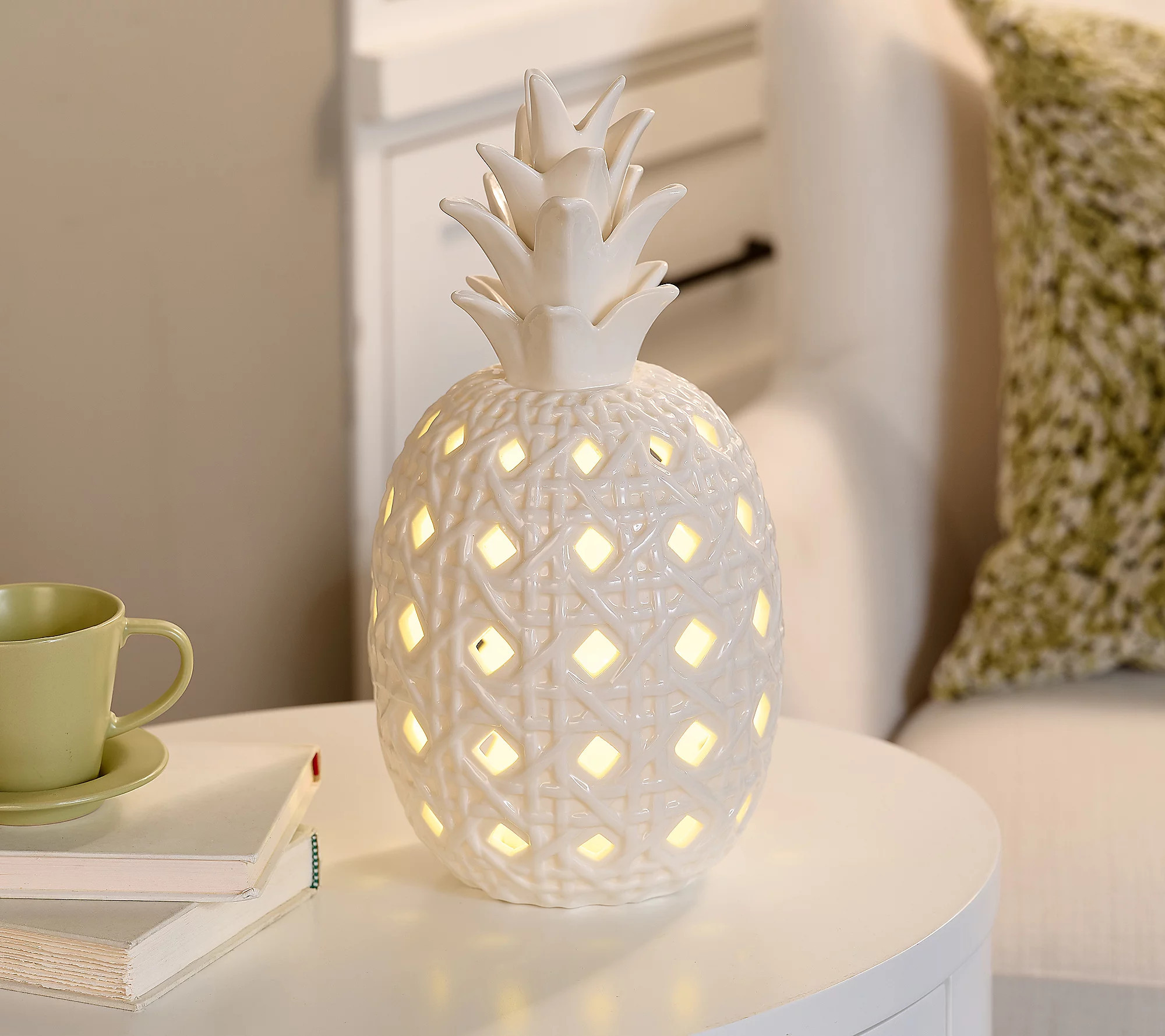 Mrs. H Ceramic Illuminated Pineapple | QVC