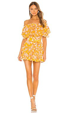 MISA Los Angeles Luella Dress in Yellow Washed Wildflower from Revolve.com | Revolve Clothing (Global)