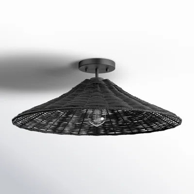 Lilliana Rattan Semi Flush Mount | Wayfair North America