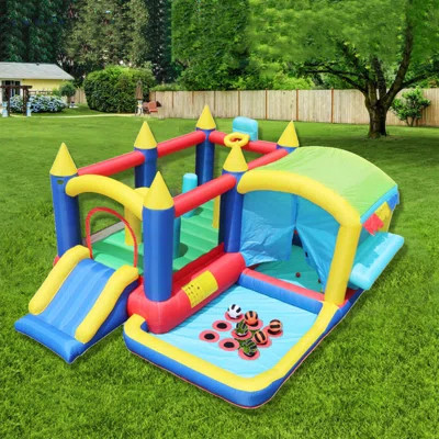 13.42' x 10.5' Bounce House with Slide and Air Blower | Wayfair North America