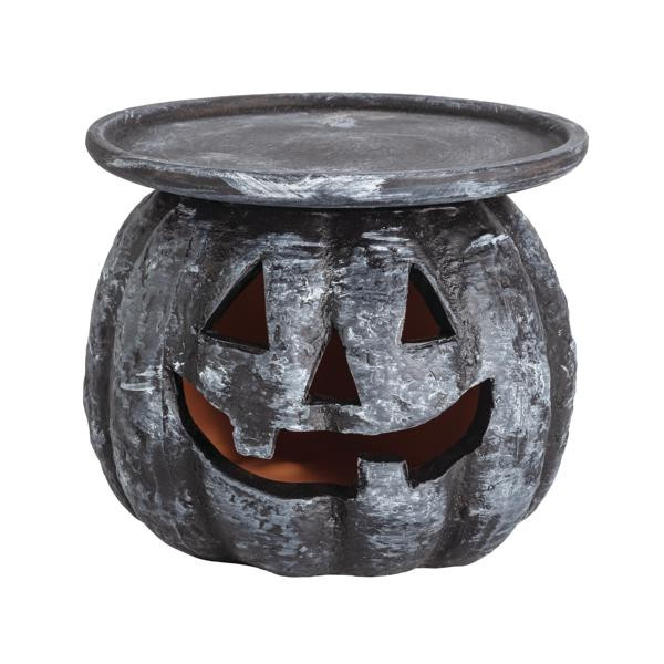 Terra Jack-O-Lantern Pillar Holder | Mud Pie
