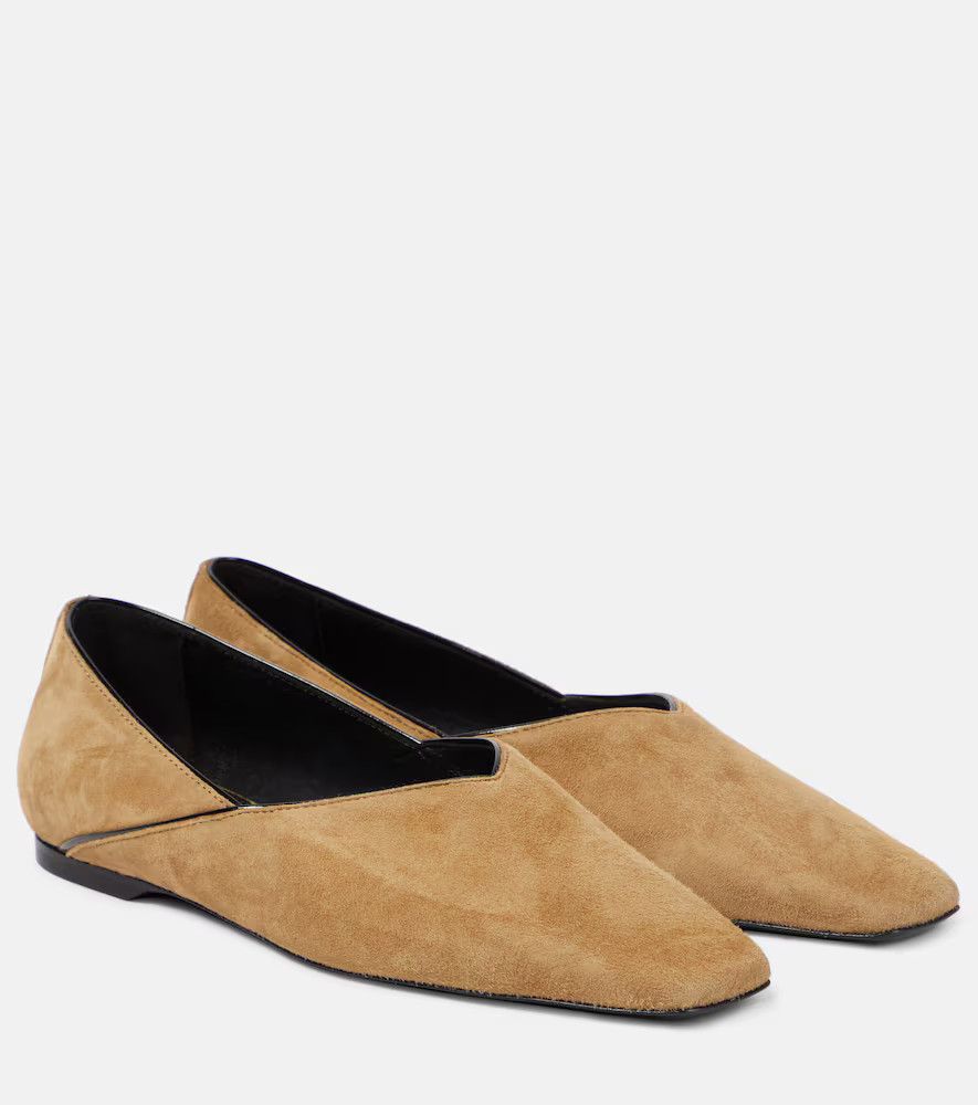 Toteme The Everyday Flat suede ballet flats | Mytheresa (US/CA)