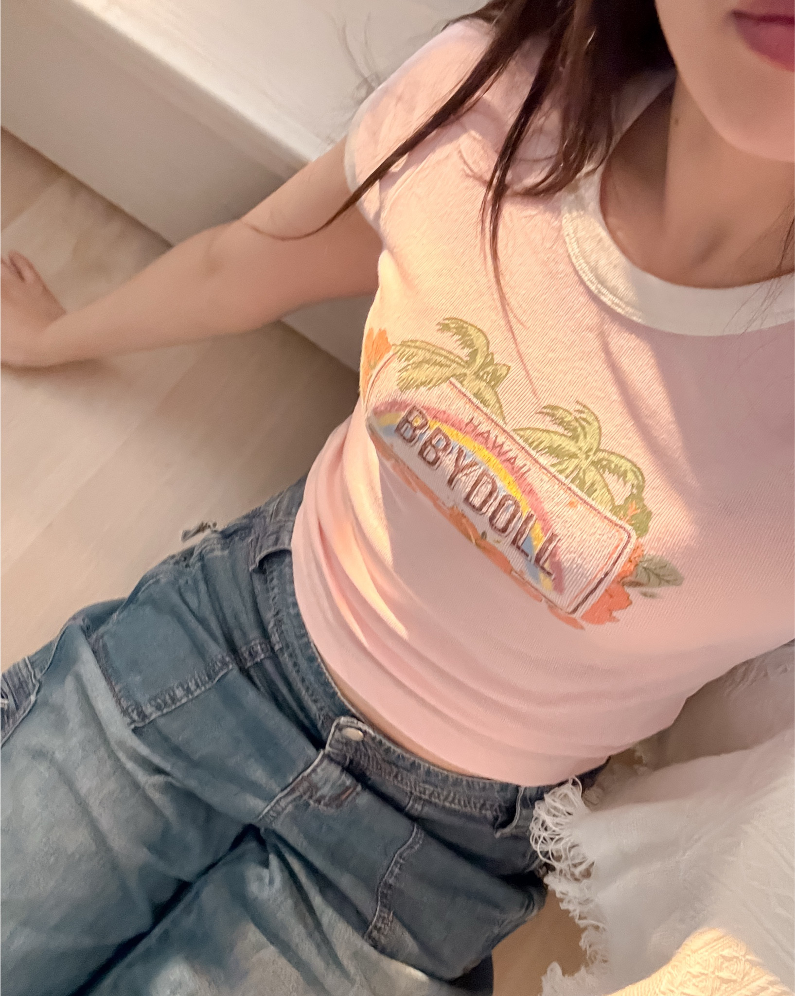 Laidback But Hot 🔥 Denim + Pink Tee 
No effort, just presence 😌

Top @urbanoutfitters
Jeans @iamgia
#LTKsummer

#LTKstyletip #LTKasia