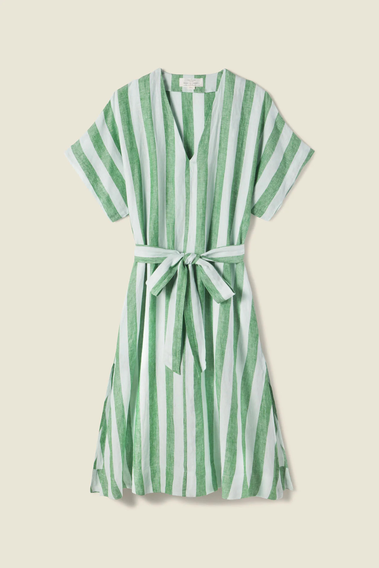 Hannah Dress Aloe Stripe | TROVATA