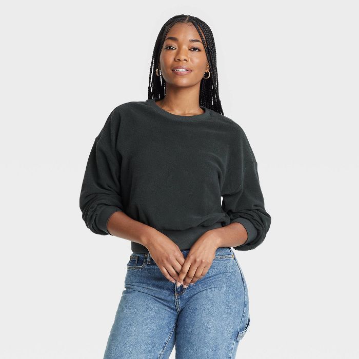 Women's Textured Fleece Sweatshirt - Universal Thread™ | Target