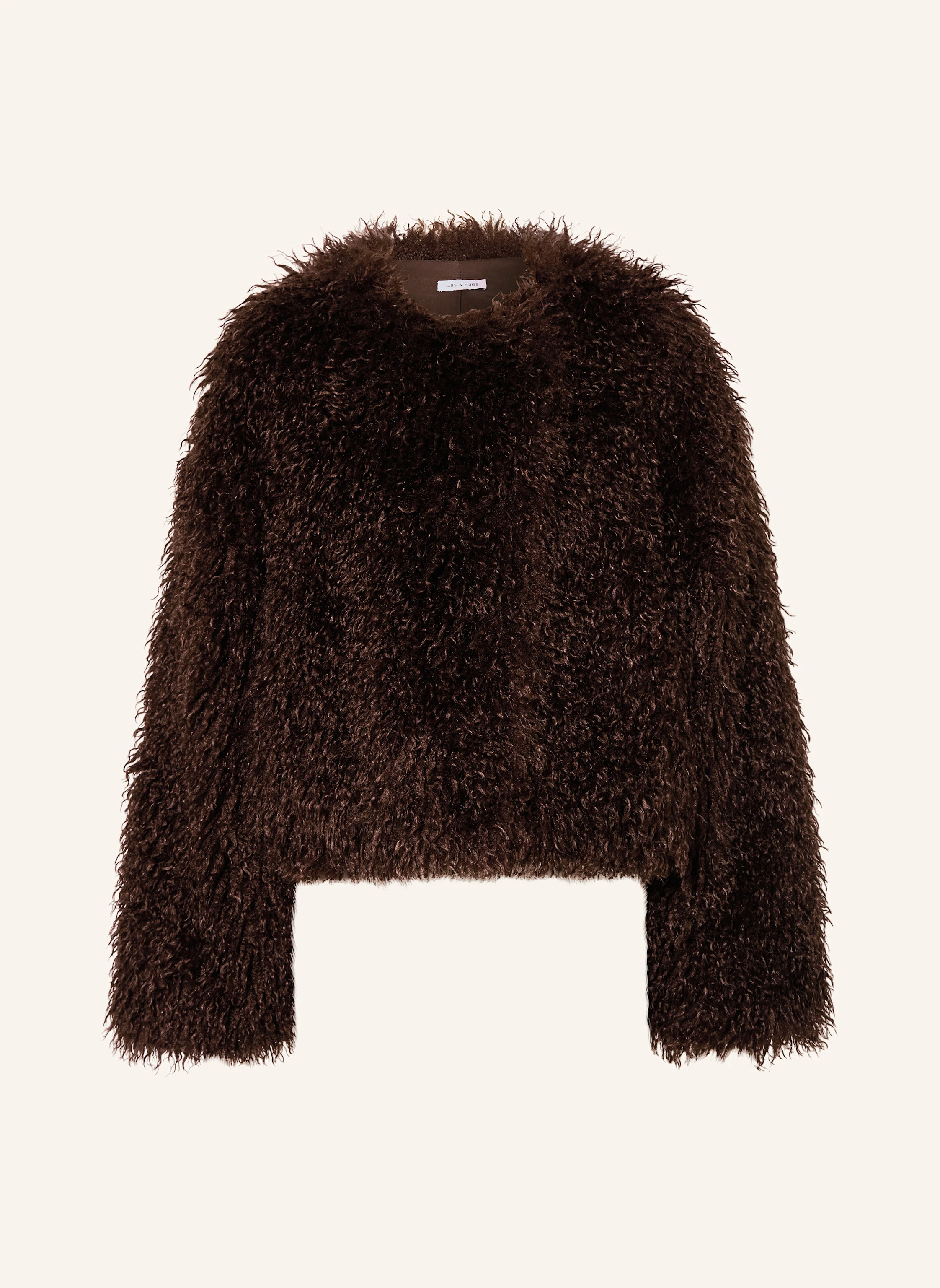 MRS & HUGS Kunstfell-Jacke in dunkelbraun | Breuninger (DACH)