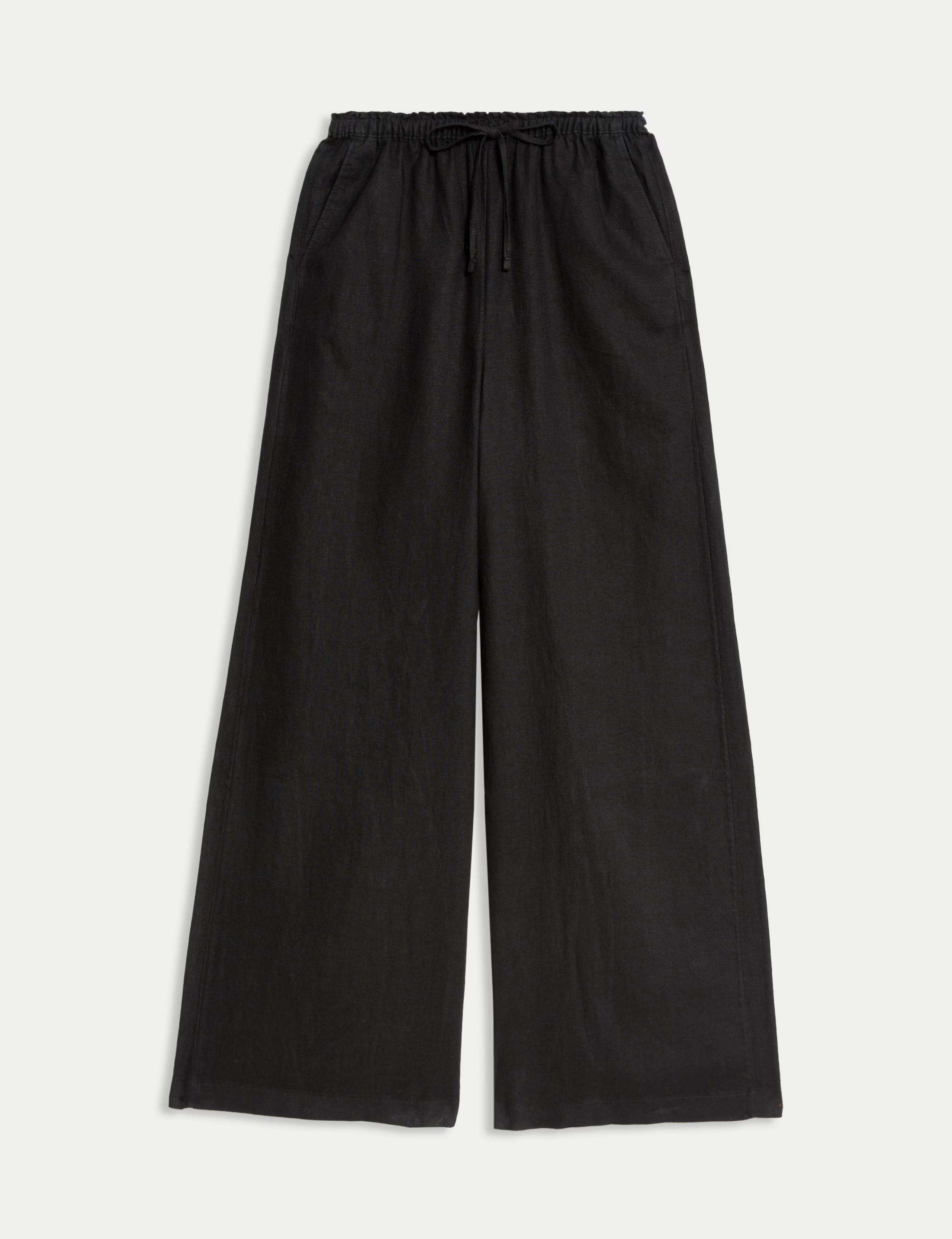 Pure Linen Palazzo Trousers | Marks & Spencer (UK)