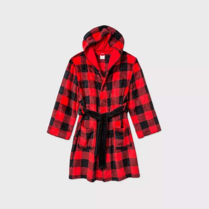 Boys' Buffalo Check Print Robe - Cat & Jack™ Red | Target