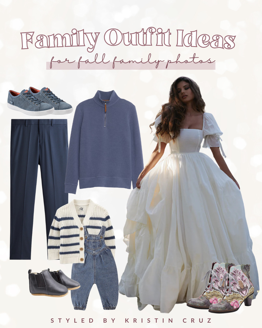 That dress right! And I’m obsessed with the boots. Add in some neutral pieces to balance all the blue out, I’ll
link some ideas below.
 

#LTKStyleTip #LTKFamily #LTKSeasonal